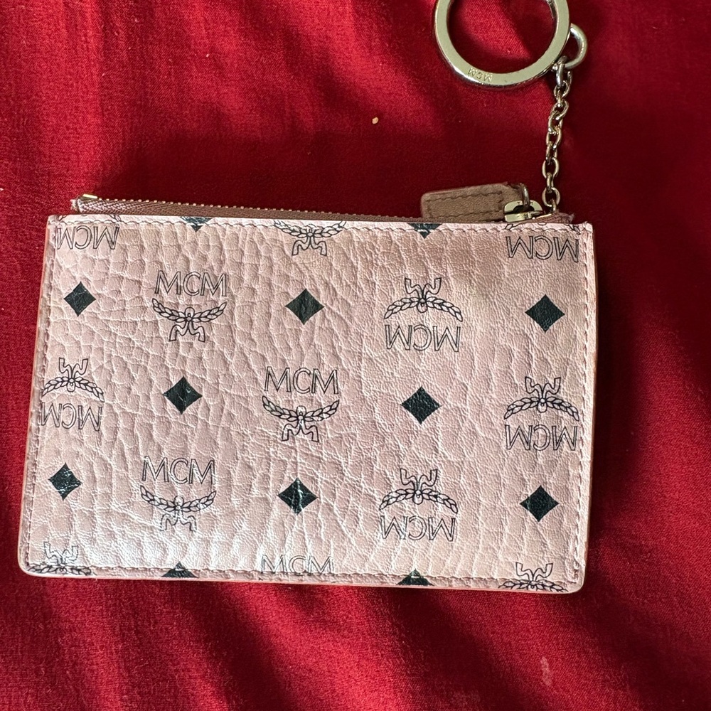 MCM Blush Pink Logo Pouch